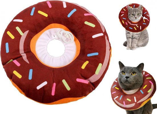 Beschermkraag - Hondenkap - kattenkap - Comfortabele kap voor na een operatie - Hondenkap na operaties - Anti-bijtkatten Beschermende kraag - Donut