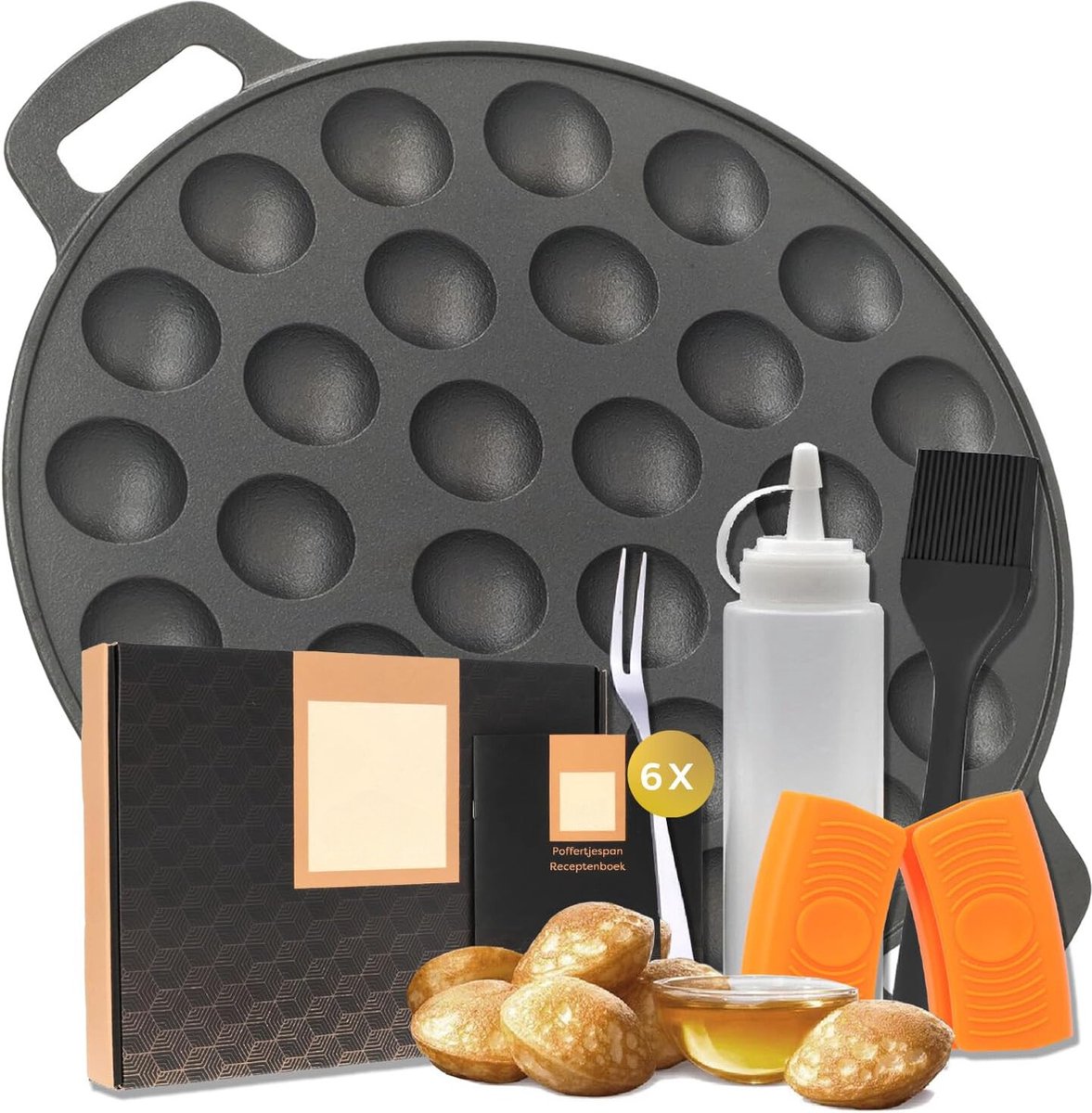 Equivera Poffertjespan - Pan voor Poffertjes - Poffertjesmaker - Poffertjespannen