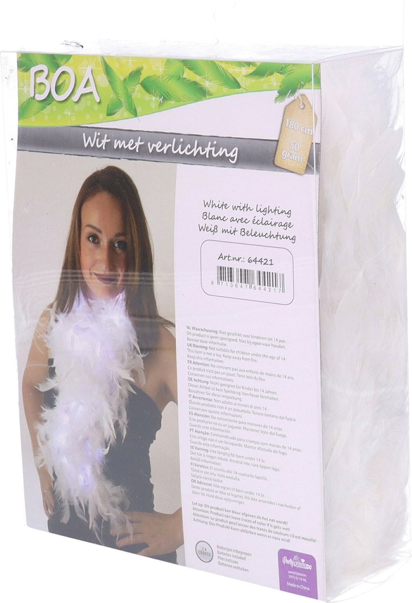 Zwart-witte boa: Accessoires,en goedkope carnavalskleding