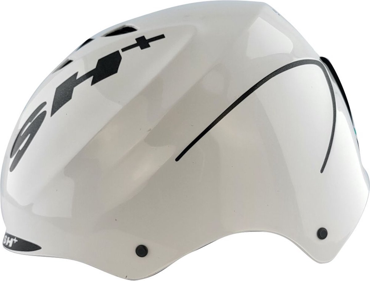 SH+ e-bike Fietshelm - SHAMELESS - Unisex - Lichtgewicht 390 gram - 6 Ventilatiegaten - Gemaakt in Italië - Voor een hoofdomtrek van 53 tot en met 56 CM - Wit Zwart