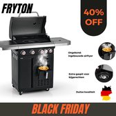 Bol.com Landmann Fryton 4.1 Buitenkeuken met ingebouwde 35 L Airfryer - Zwart - met zijbrander - Gas bbq - GasBBQ - Gas bbq met ... aanbieding