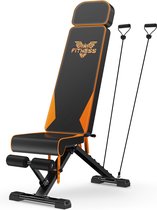 Halterbank Verstelbaar en Inklapbaar - 300KG/660LB Opvouwbare en snelle Trainingsbank - voor thuis, sportschool - Oranje