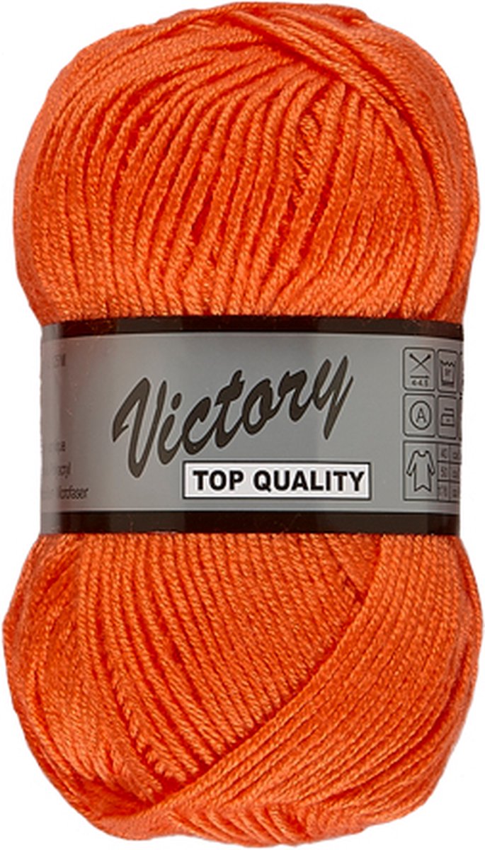 Lammy Yarns - Victory - Oranje 041- Haakgaren - Breigaren - 50 Gram - 125 Meter – Acryl