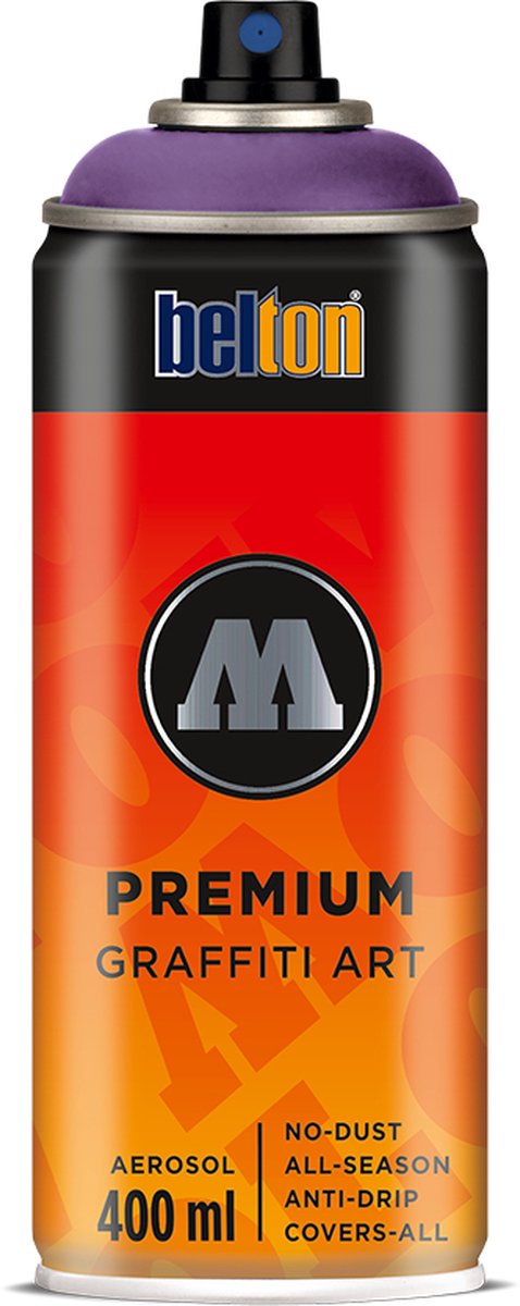 Molotow Belton Premium Paars / Grape - 400ml spuitverf met halfglans afwerking