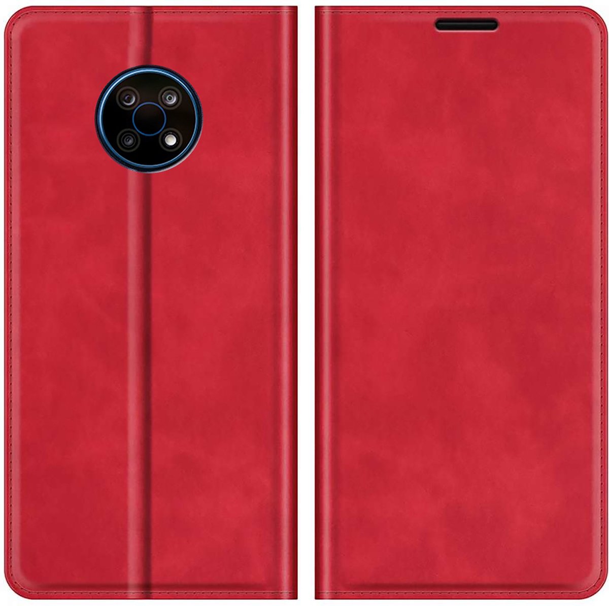Cazy hoesje geschikt voor Nokia G50 - Hoesje met Pasjeshouder - Luxe Book Case - Rood