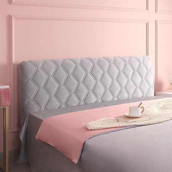 Effen kleur Jacquard Bed Hoofdbordhoes, Hoofdbordhoes Gewatteerde
