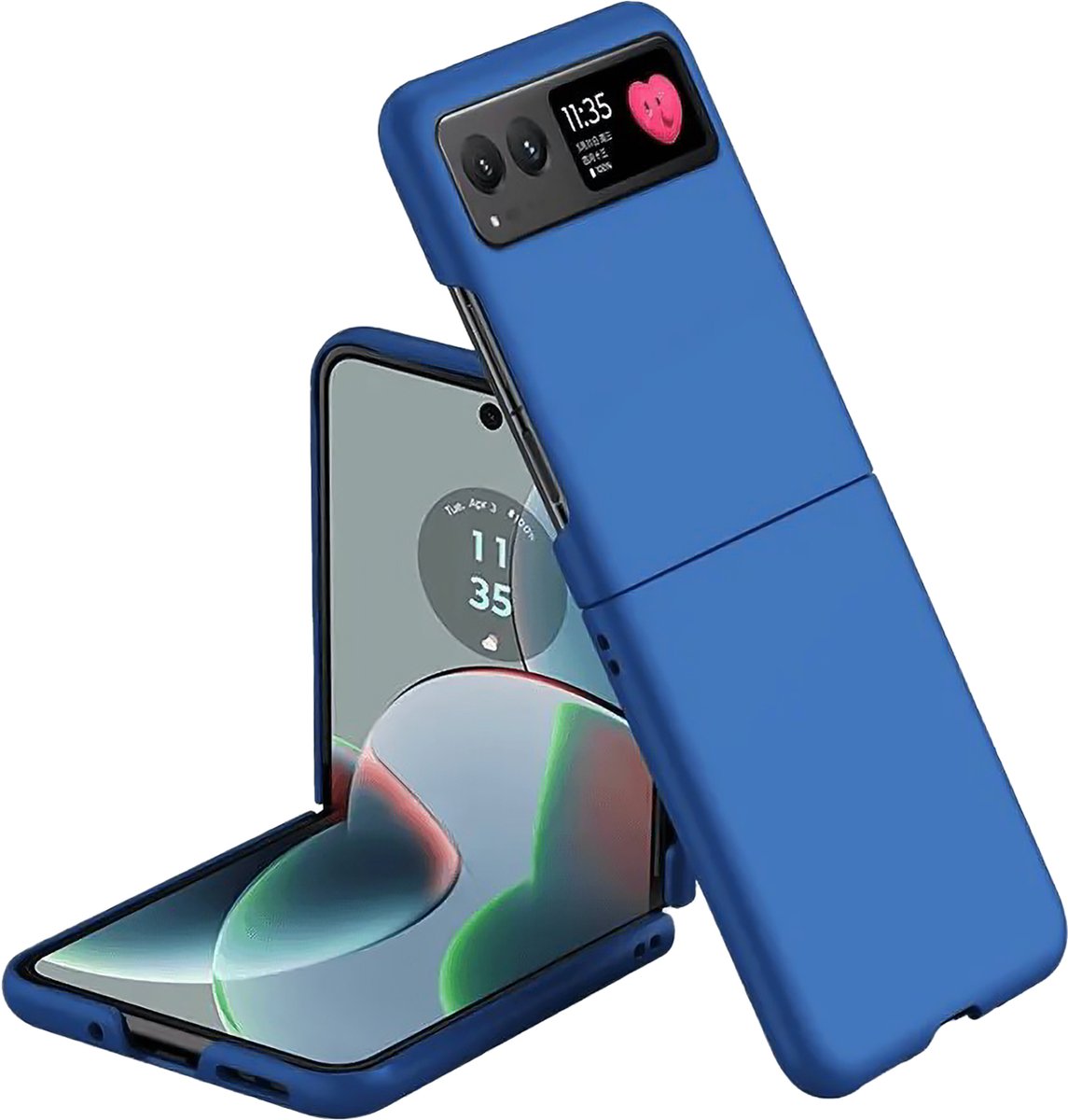 Cazy hoesje geschikt voor Motorola Razr 40 Hoesje - Sterk Hard Kunststof - Blauw