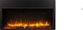 Bol.com Manor House Inbouwhaard Dorian WiFi - Realistische 3D LED Vlammen - 2 Warmtestanden - Inclusief houtblokken en kiezelstenen aanbieding