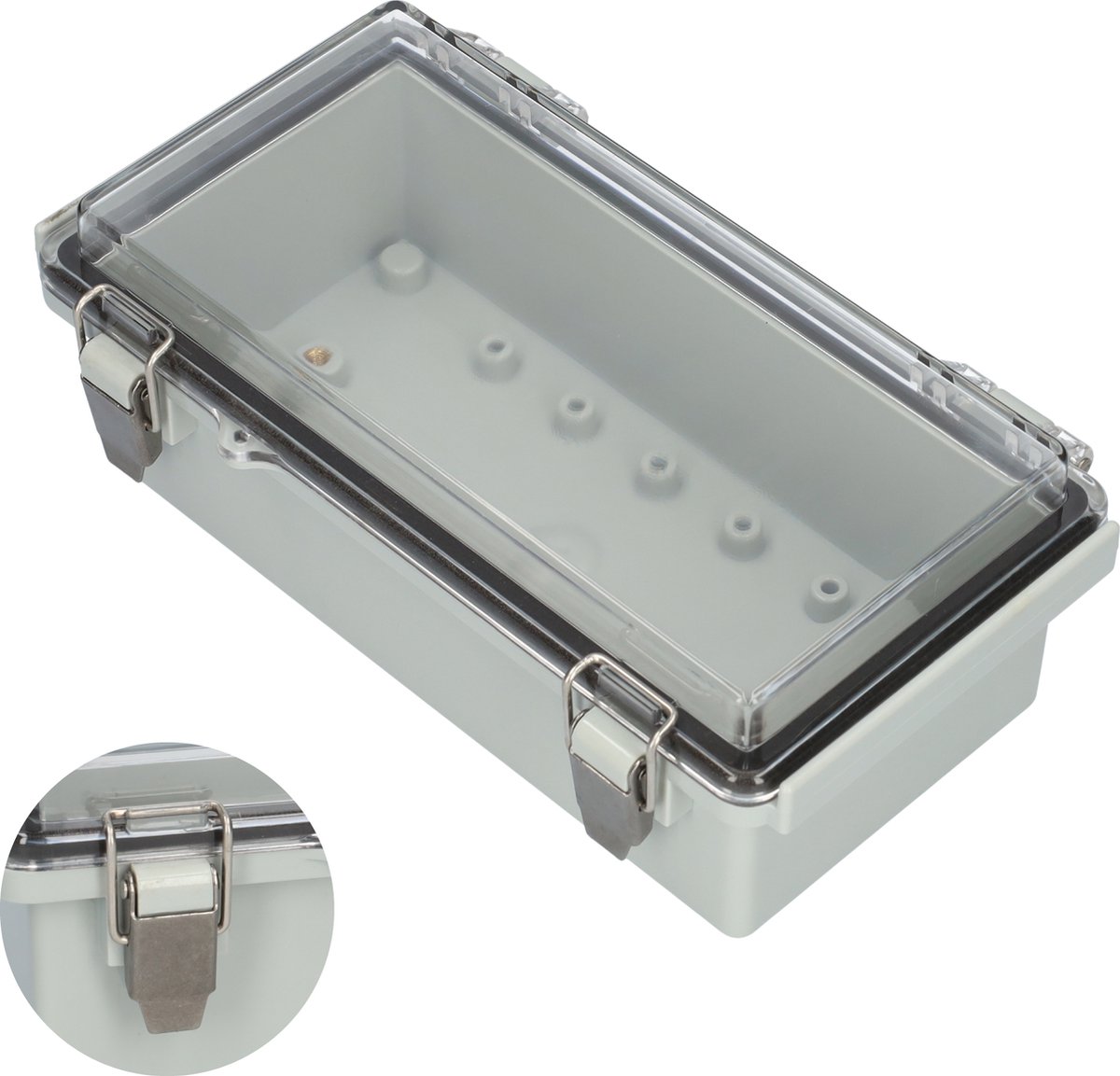 Buiten Verdeelkast SRJQXH Verdeeldoos Voor Buiten, Waterdicht, 260 X 160 X 100 Mm, Opbouwverdeelkast, IP66 Water- En Stofdicht, Aansluitdoos Kan Worden Gebruikt Voor Bescherming Van Stroomvoorzieningen, Kabels Opbouw Montage