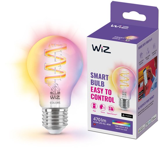 WiZ Connected WiZ Filament lamp - Gekleurd en wit licht - E27