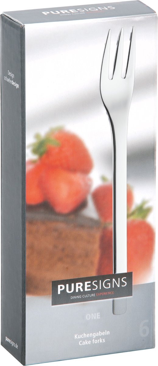 Puresigns Taartvorkje 6 stuks Extra gepolijst