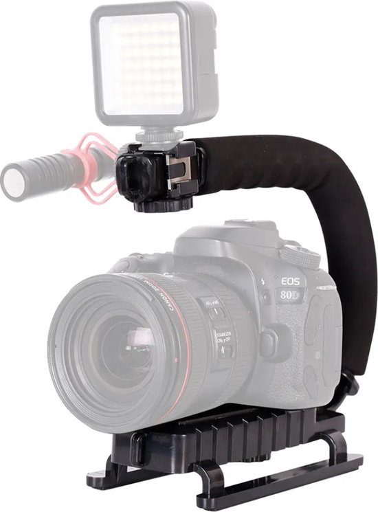 Stabilisateur vidéo, Caméra Stabilisateur Poignée en Forme C pour DSLR