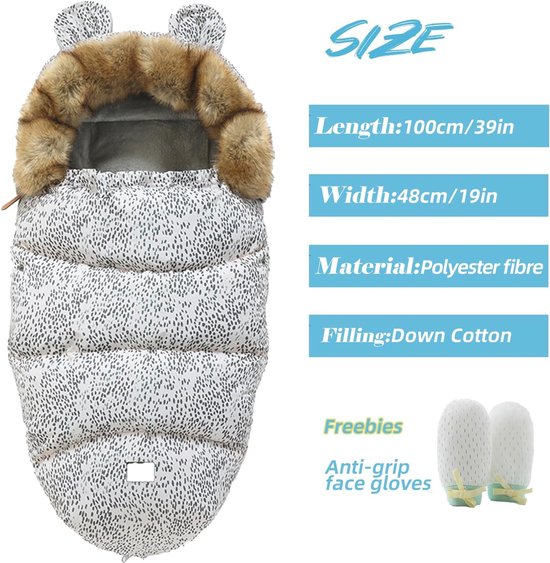 Orzbow Universele Voetenzak Kinderwagen, Warme Wintervoetenzak voor Buggy Kinderwagen en Wandelwagen, Waterdichte Dikke Thermofleece Voetenzak voor Babywagen, Groot, Rood