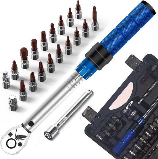 SternSinn Momentsleutelset, 2 24 NM, 1/4 Inch, 11 Delig Met Verlengstang En Dopsleutels Voor Fiets Motorfiets 2205625865
