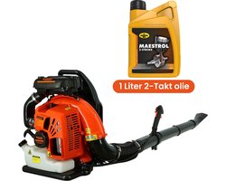 Kibani Bladblazer Benzine 63.3 cc / 3.6 pk - Incl. 2T Olie - Luchtsnelheid 280 km/h - 2700W - Ruggedrager - Bladblazers