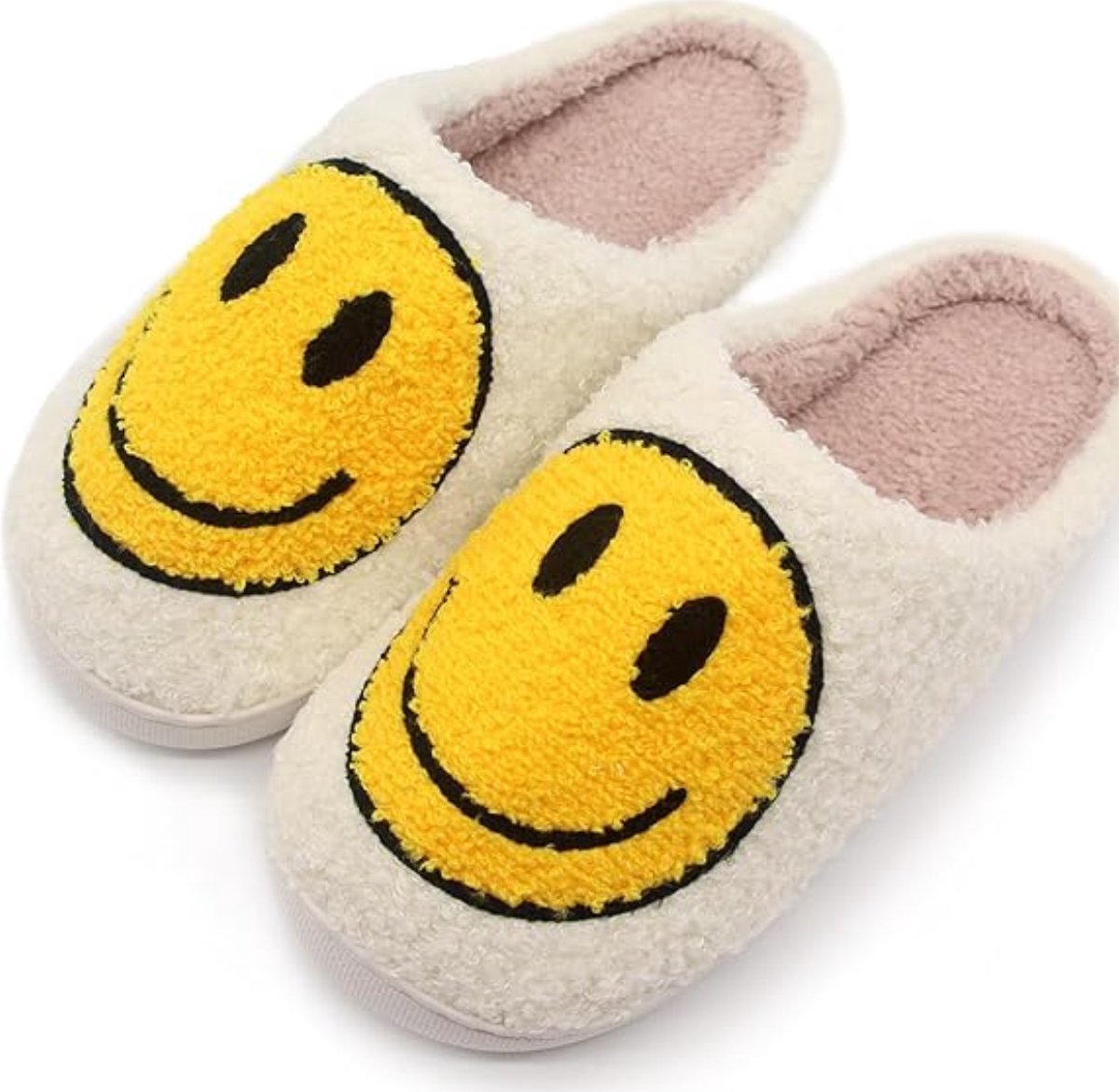 kinder pantoffels - sloffen - smiley pantoffels - meisjes en jongens - geel maat 30/31