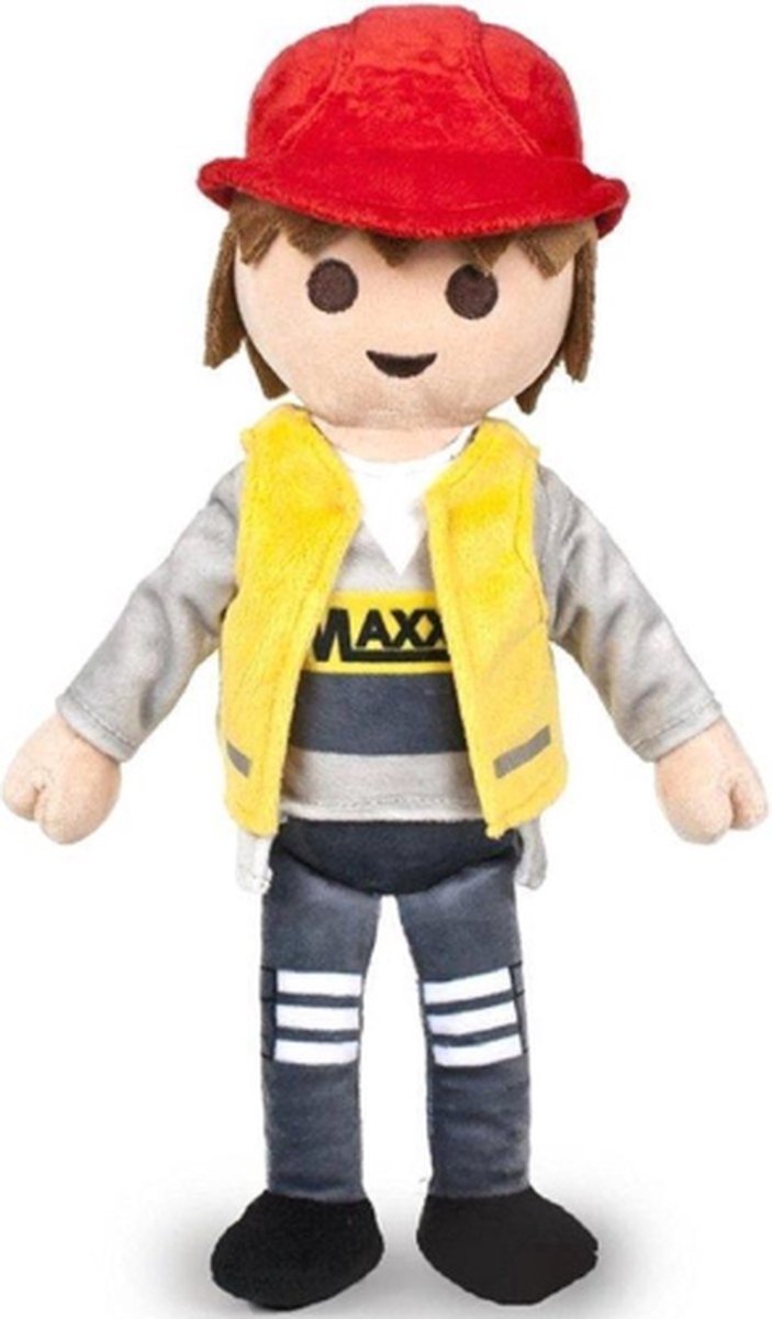 Bouwvakker Playmobil Pluche Knuffel 32 cm  Speelgoed Knuffels voor kinderen jongens meisjes  Brandweer Politie City Life Action  Playmobil 123 Princess Country Family Fun  Junior Wiltopia Paarden Cadeau