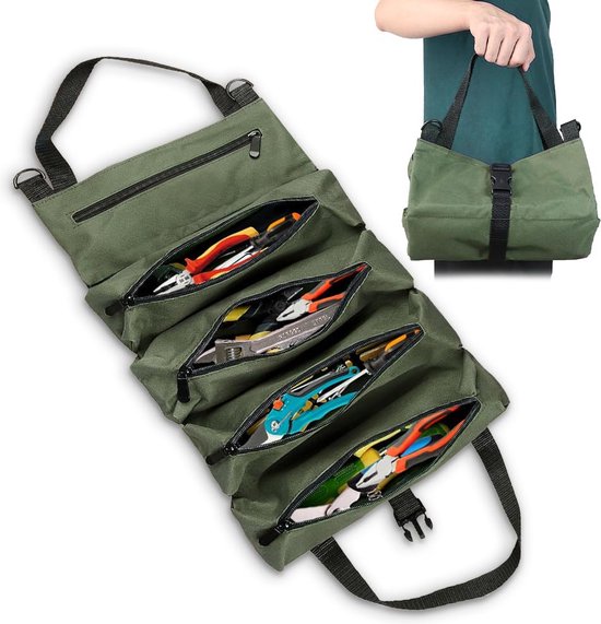 VIPERADE VE18 X-Pac EDC-Gereedschapsorganizer, Veelzijdige Gereedschapstas Met 6 Vakken, Herenorganizer, Mini-Zaktas Met Klittenband, Multi- Toolorganizer (X-Pac Hot-Lime