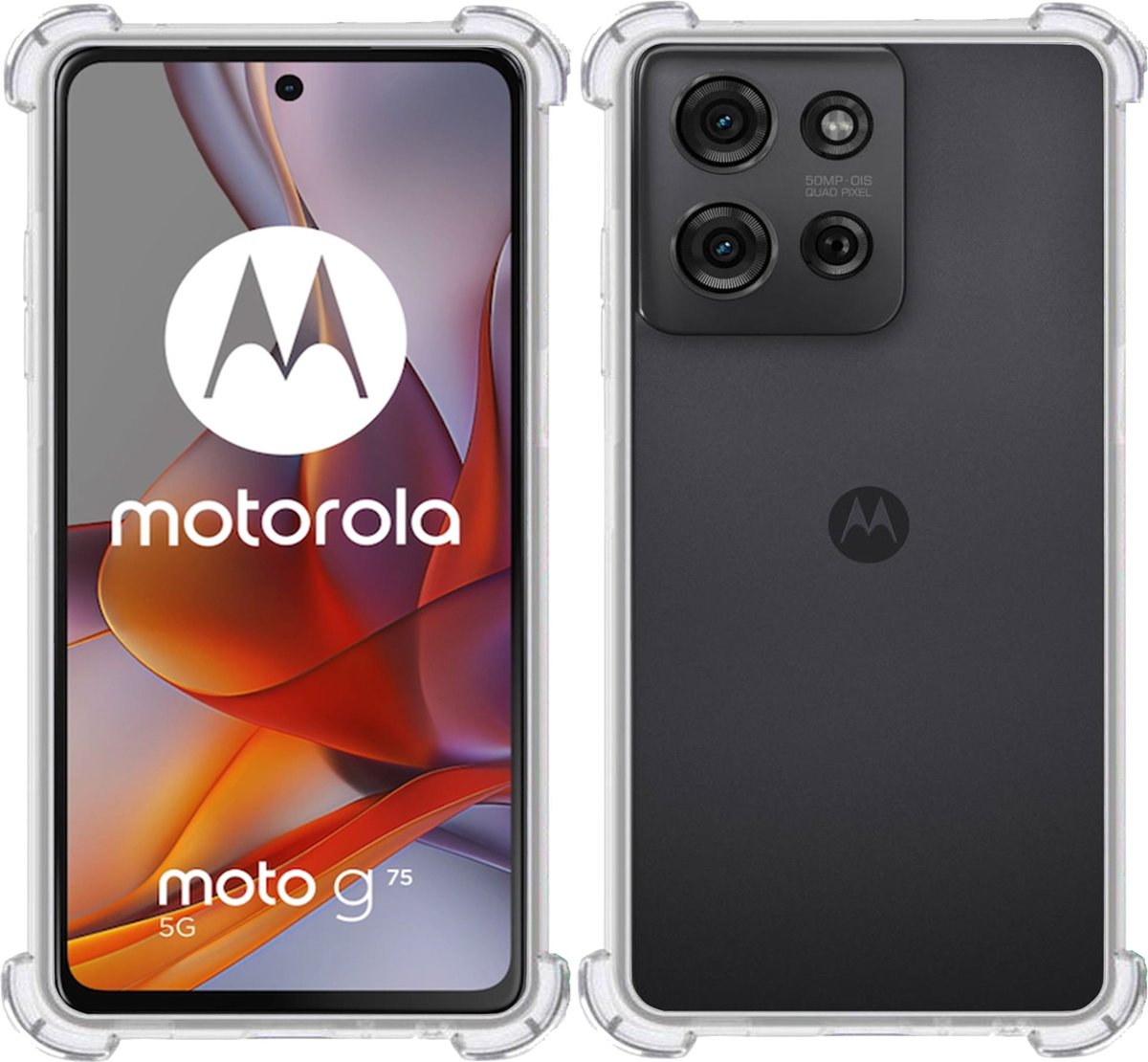 Hoesje geschikt voor Motorola Moto G75 5G – Extreme Shock Case – Case Transparant