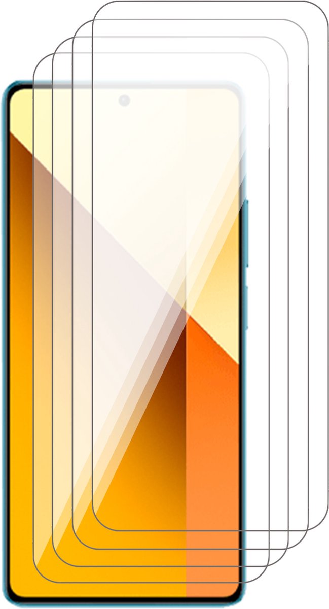 Screenprotector geschikt voor Xiaomi Redmi Note 13 5G - 4x Glas Screen Protector