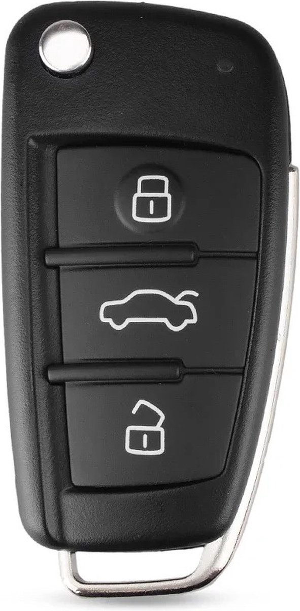 XEOD Autosleutelbehuizing - sleutelbehuizing auto - sleutel - Autosleutel / 3-Knops geschikt voor Audi