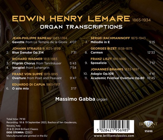 Edwin Henry Lemare: Organ Transcriptions