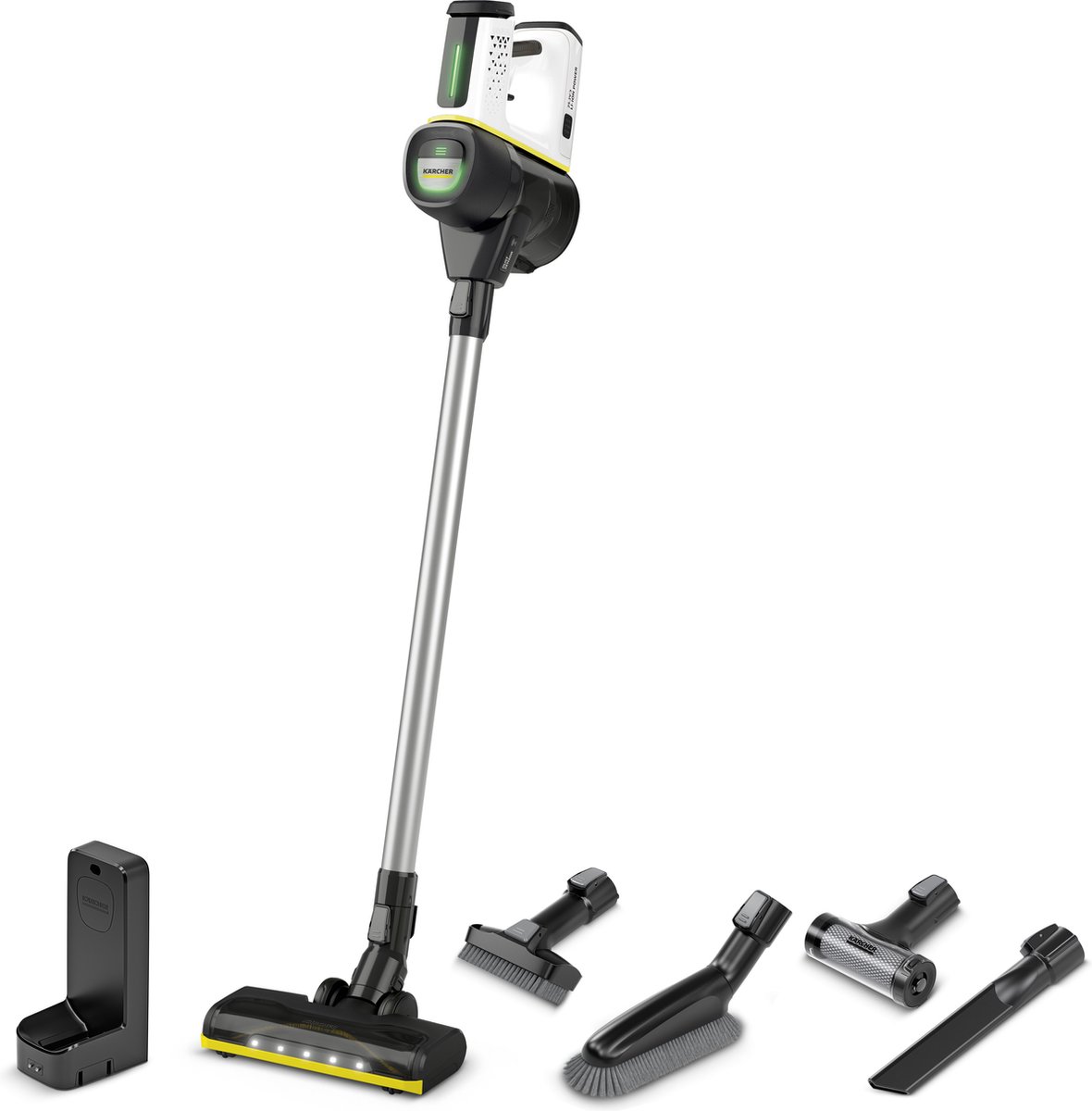 Kärcher VC 7 Cordless yourMax 2-in-1-steelstofzuiger Batterij/Accu Droog HEPA Zakloos 0,8 l Grijs, Wit 2,5 Ah