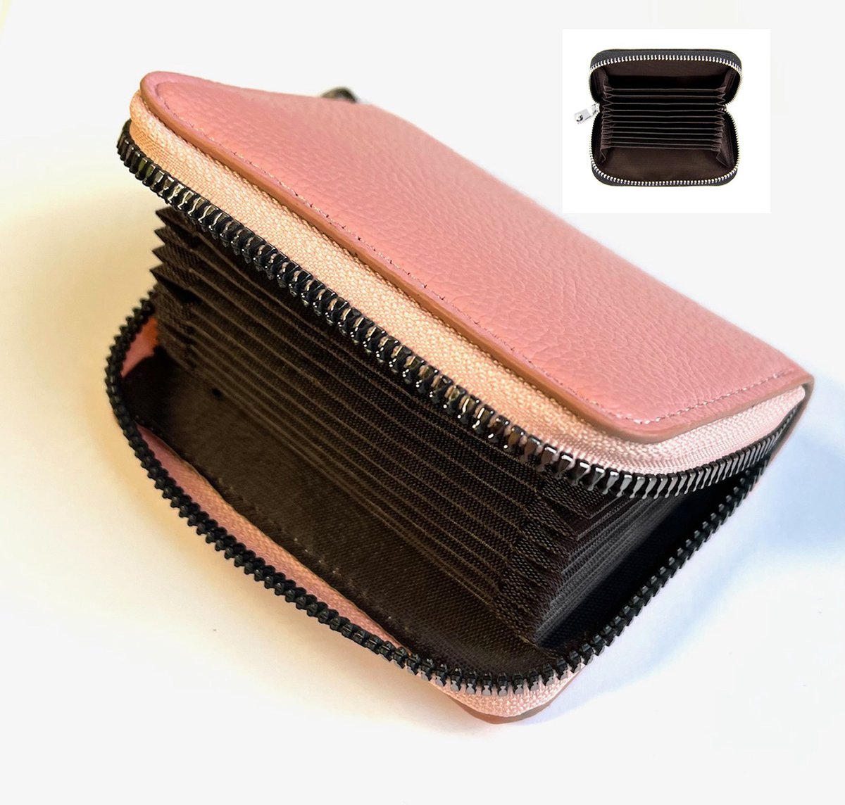 Actie4you® - Dames Portemonnee met RFID Anti-Skim Bescherming – Kunstleder – Voor 10 Pasjes – Voor Briefgeld – Kaarthouder – Met Rits - Roze