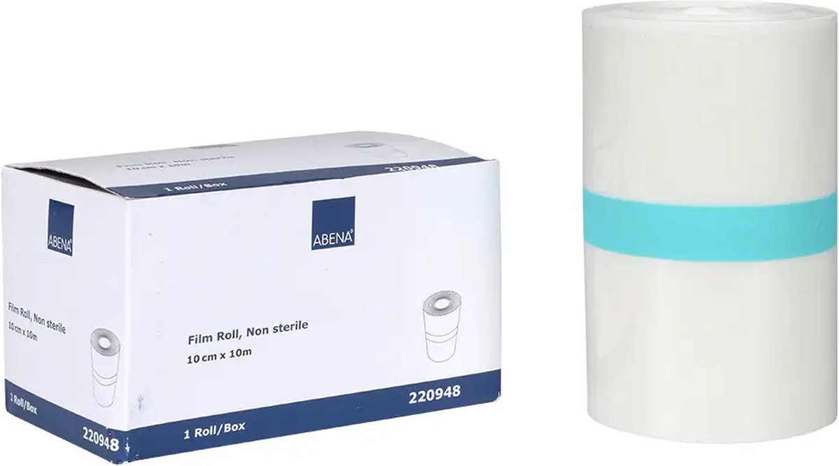 Goedkoopste Abena film wondfixatiefolie op rol 10cm x 10m - Transparant Folieverband - Ideaal voor net geplaatste tatoeages