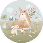 Papier peint Little Dutch cercle chambre d'enfant Fairy Garden 100cm