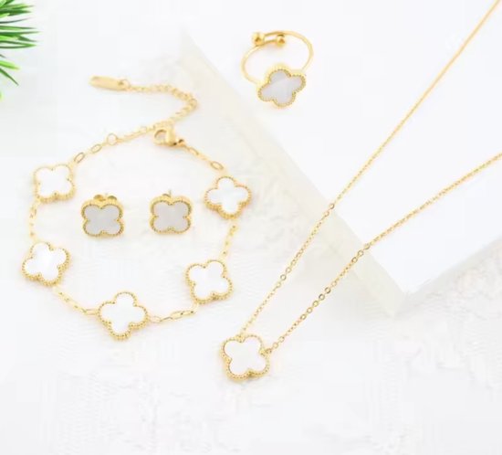 Parure de bijoux de Luxe Aurélia trèfle Boucles d'oreilles