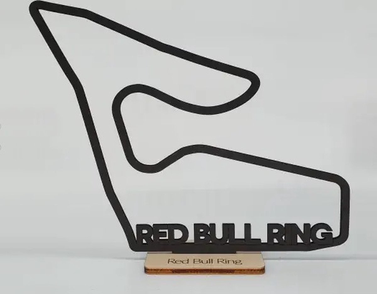 F1 Circuit Red Bull Ring - 22x26cm - Naturel - Black - Silhouette