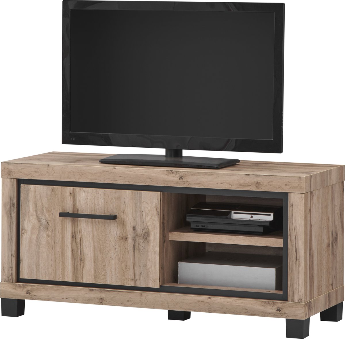 BELFURN Tv-meubel elegant 120 cm 1 deur in canada eik decor bruin