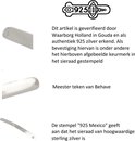 Zilverkeurmerken '925' en 'meester teken van Behave' en '925 Mexico'.