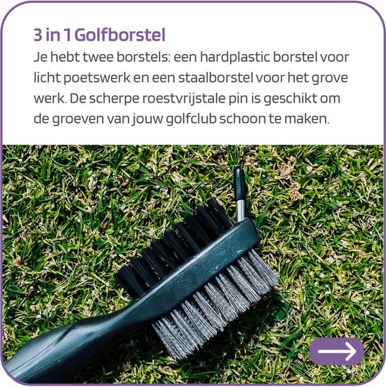 Golf Accessoires - Golf borstel Golftas - Golfballen Borstel - 3 in 1 van YIREAUD — afbeelding 2