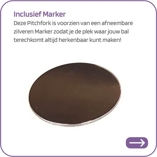 Golf Pitchfork - Golf Accessoires - Metaal + Marker Zilver van Merkloos — afbeelding 4