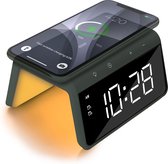 Caliber HCG019QI-MG - Wekker met draadloos laden en groot display - Midnight Green