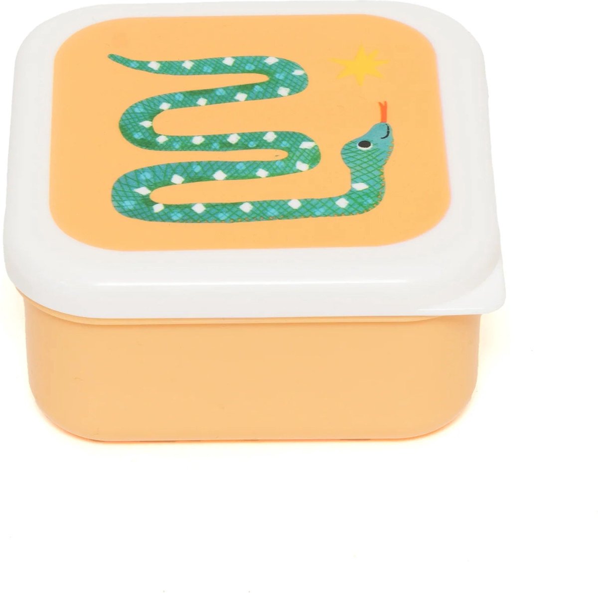 BEAU by Bo Petit Monkey Back to School set - Snackdozen + Drinkfles Upside Down Animals/Glitter - Groen