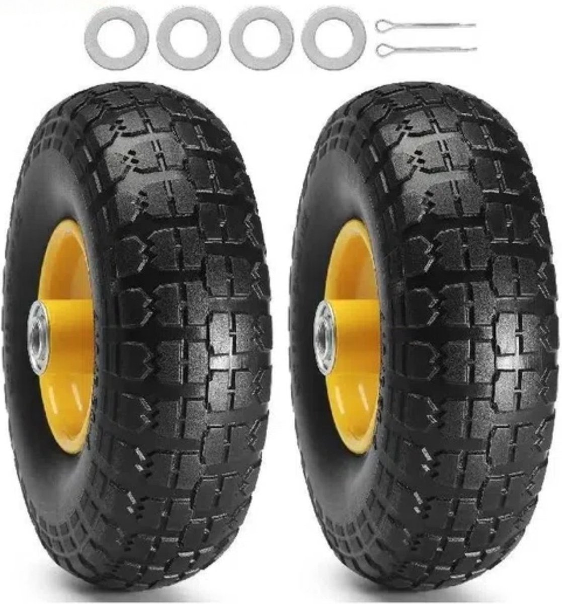 Kruiwagenwiel - 180KG - 10 inch banden - Duurzame wielen - Karren en trailers - 2 stuks