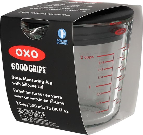OXO Glazen Maatkan 500 ml Met Deksel - OXO Good Grips Shop | De Officiële Dealer