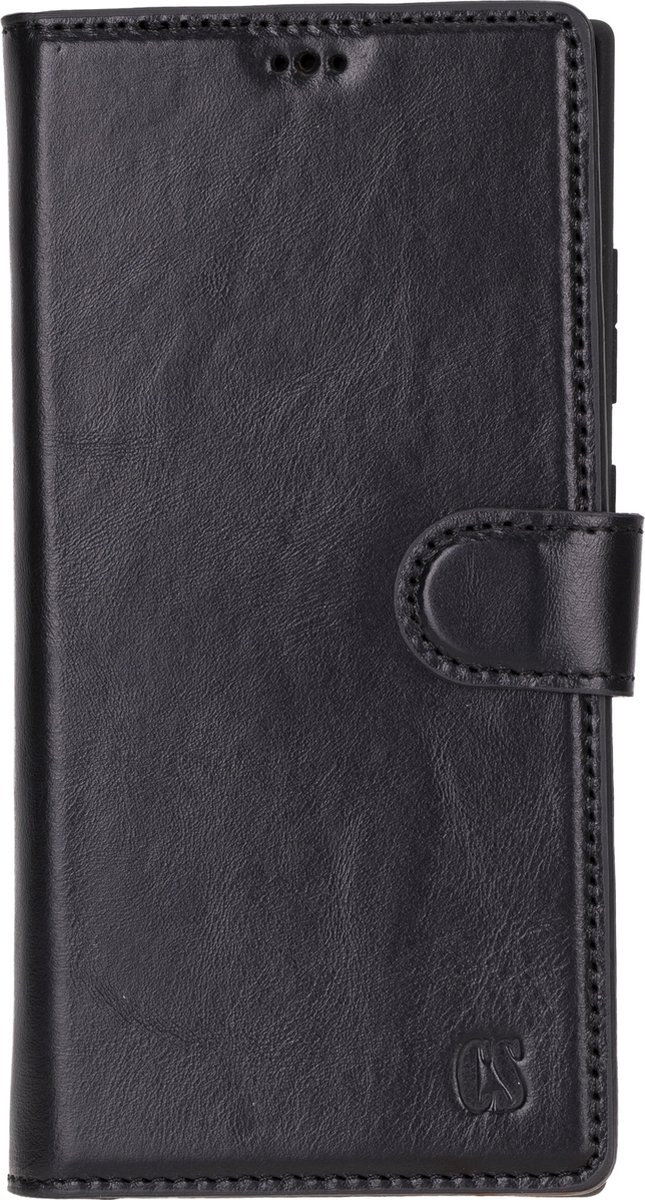 Charmant Style - Telefoonhoesje-Samsung Galaxy S24 Ultra Hoesje Met Pasjeshouder-Zwart-Geschikt voor Samsung Galaxy S24 Ultra uitneembare lederen hoesje-RFID Bescherming- BookCase hoesje
