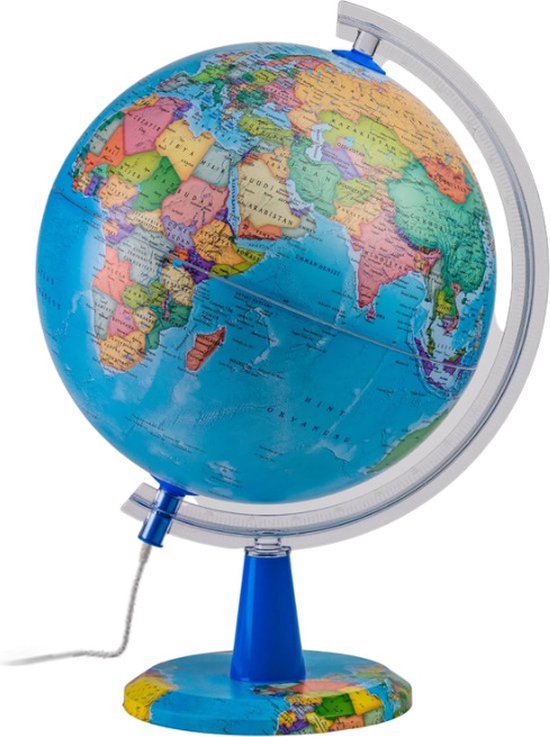 EXERZ 20cm Wereldbol - Kaart in het Nederlands - schoolwereld