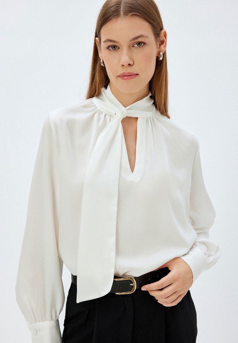Lange mouw Overhemdkraag Blouse