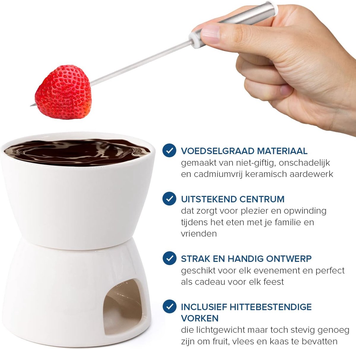 Equivera Kaasfondue Set Elektrisch - Kaasfondue Set - Kaasfondue - Kaas Fondue – foto 5