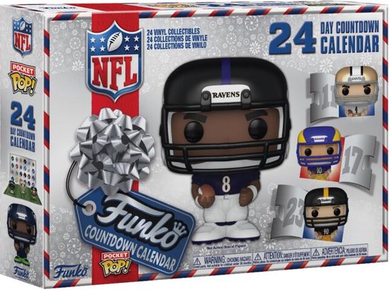 NFL Funko Adventkalendar 2024 Adventskalender standaard - PVC - Fan merch, Kerstmis, NFL, sport