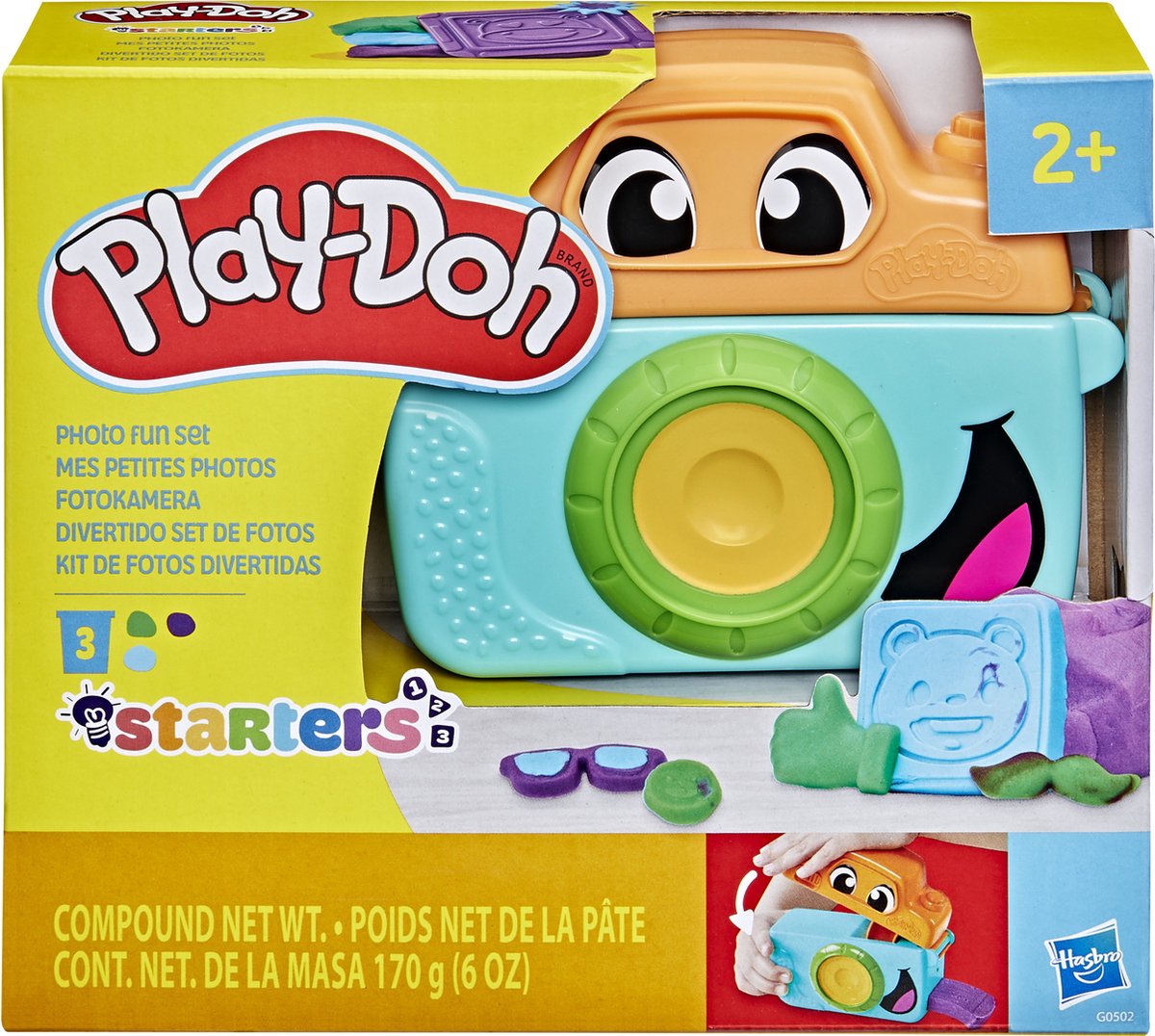 Play-Doh Fotoplezier Voor Beginners Speelset - Boetseerklei - Speelgoedcamera - 3 Play-Doh Potjes - Knutselen voor kinderen — afbeelding 2