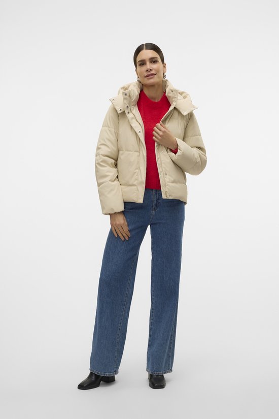 Veste Vero Moda Vmgretakylie Veste enduite courte No 10311315 Avoine Femme Taille - XL