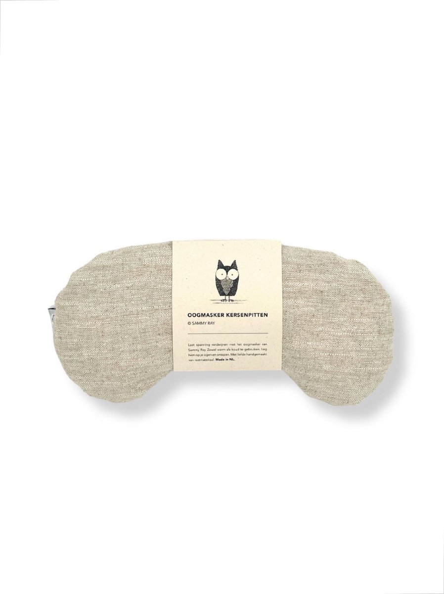Goedkoopste Oogmasker warmtekussen - Beige - Duurzaam cadeau - Kersenpitten - Meditatiekussen - Oogkussen - Yoga - Meditatie - Ontspanning - Migraine