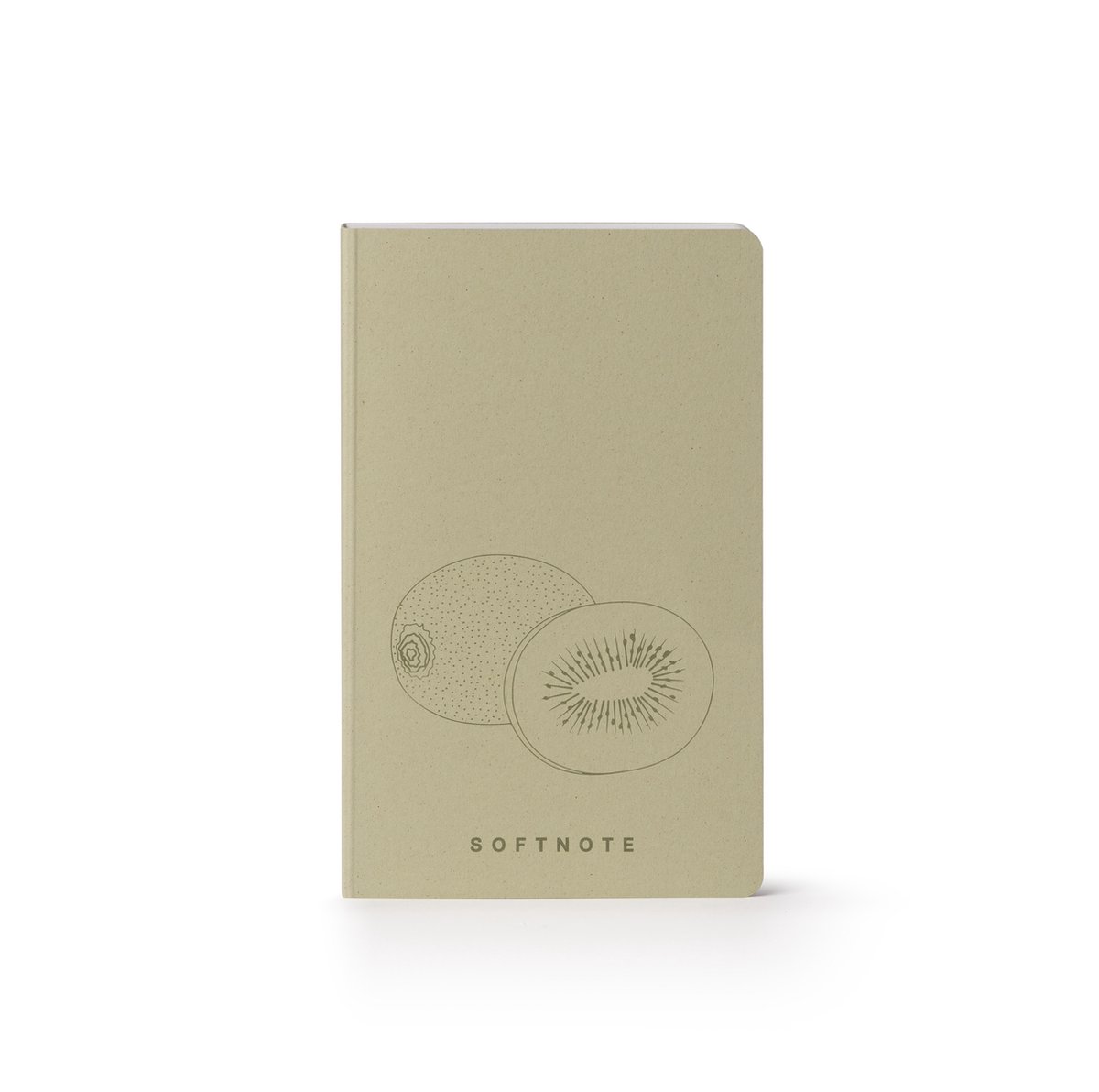 SOFTNOTE notitieboek - 13x21cm - blanco 100gr. - CIRCULAIR PRODUCT - 100% Made in Italy - Kiwi
