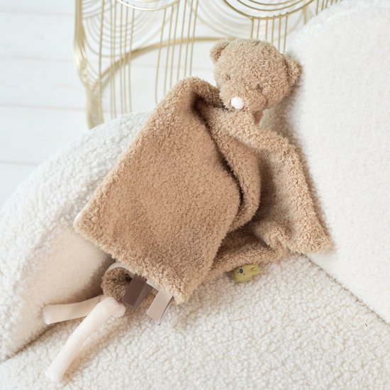 Nattou TEDDY Maxi Knuffeldoekje - Beer - 35 cm - Karamel van Nattou — afbeelding 4
